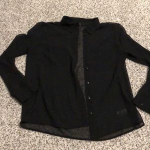 Sheer button down shirt
